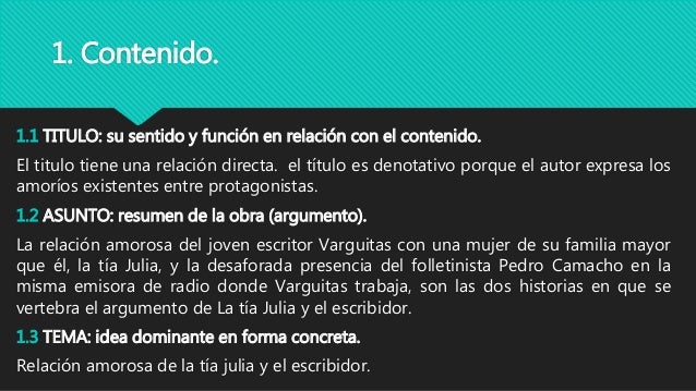 la tia julia y el escribidor resumen